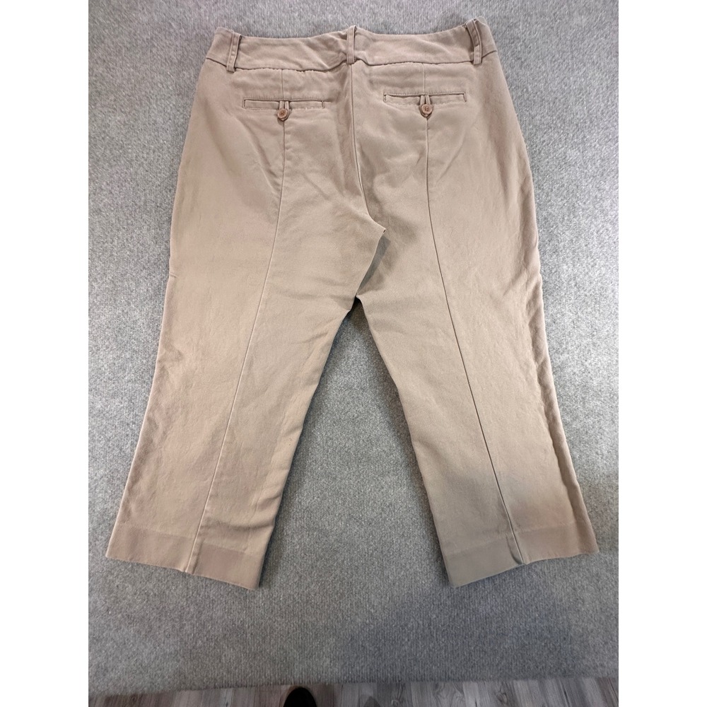 New York & Company Stretch Khaki Tan Straight Leg Trousers Womens Size 8 - Picture 4 of 12
